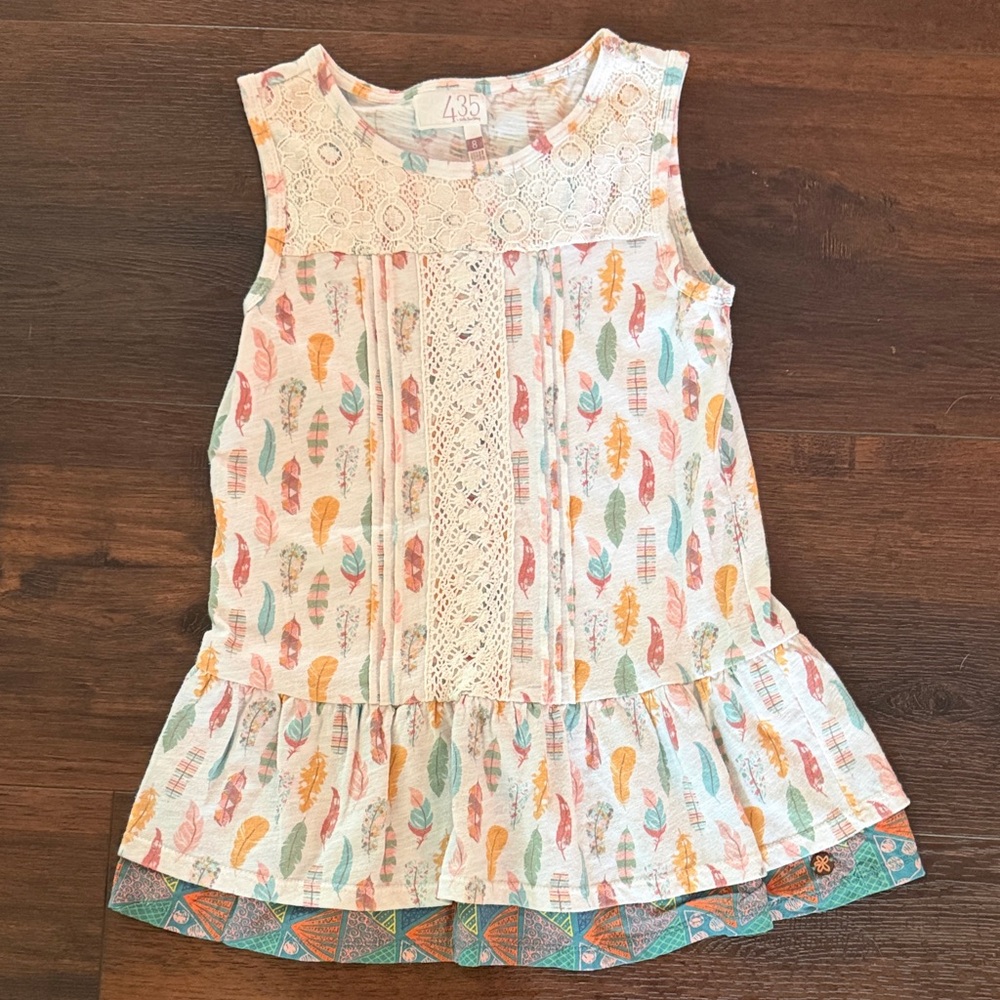 Matilda Jane Multicolor Feather Print Sleeveless Top